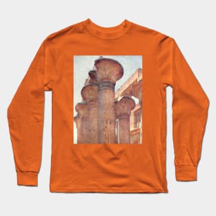 Capitals In Hypostyle Hall, Karnak in Egypt Long Sleeve T-Shirt